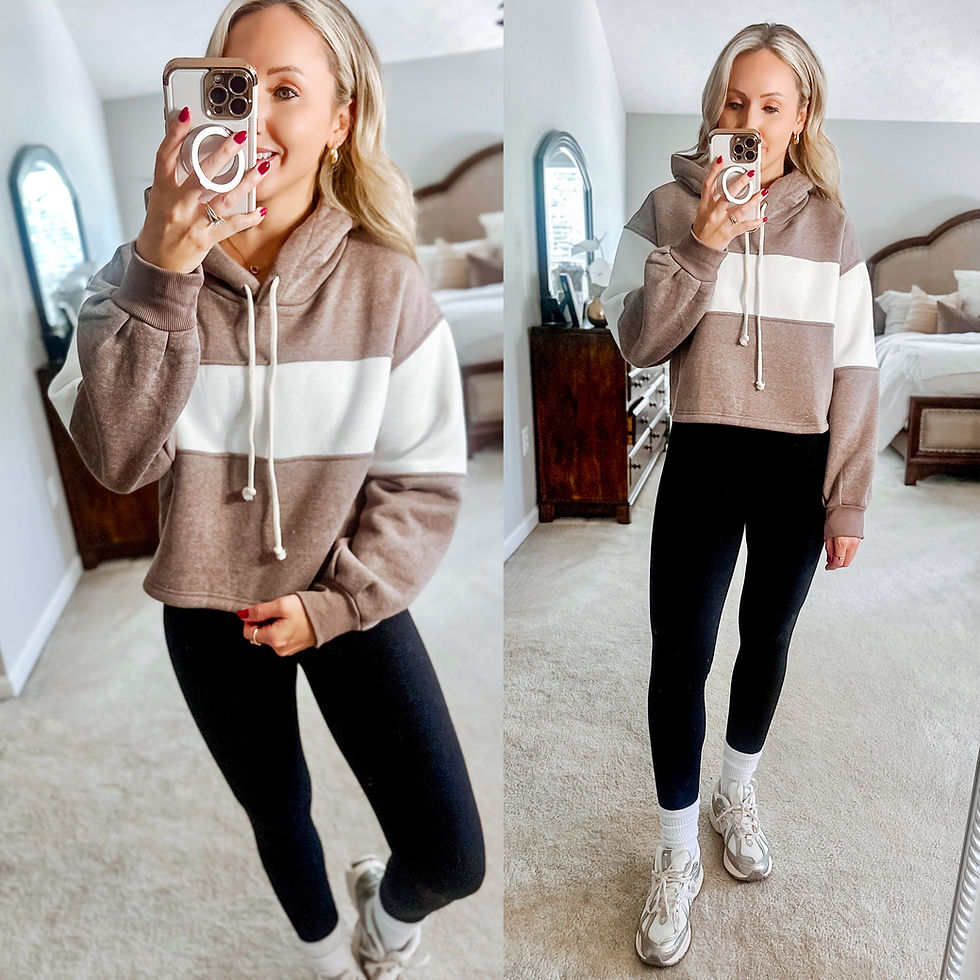 Thumbnail: Joni Colorblock Cropped Hoodie