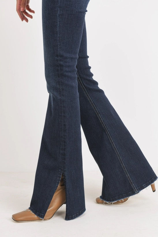 Thumbnail: Reese High Rise Outer Slit Flare Jean