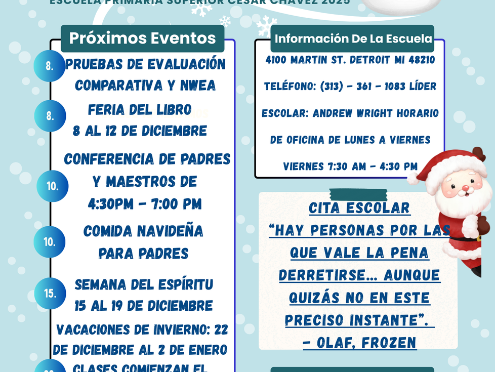 Diciembre Hoja Informativa 