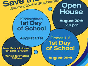 Save the dates for the 2025-2026 school year!