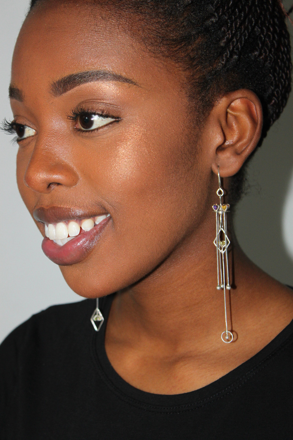"GRAVITY" EARRINGS (925 SILVER/9K GOLD)