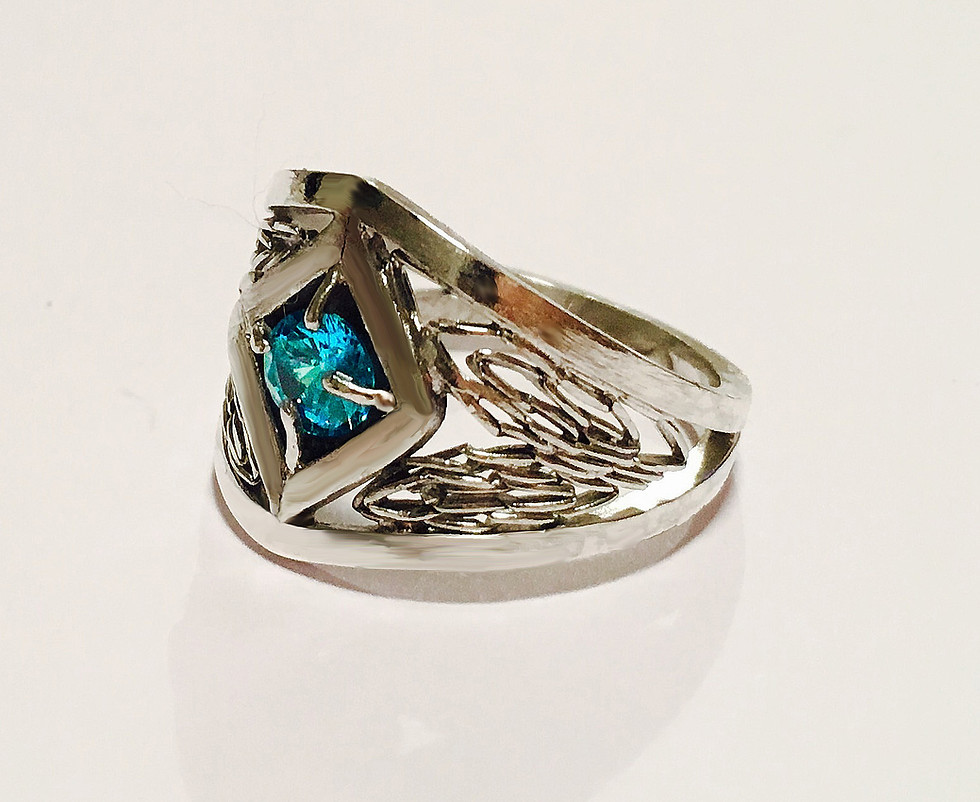 Thumbnail: "LACE" FILIGREE RING (925 SILVER/9K GOLD)