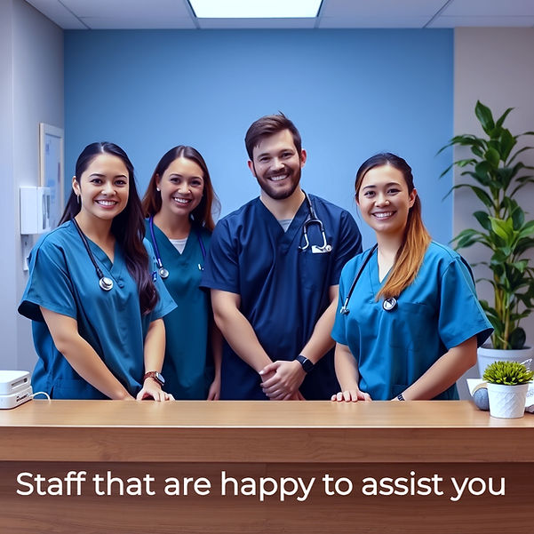medical staff smiling and happy in a pic