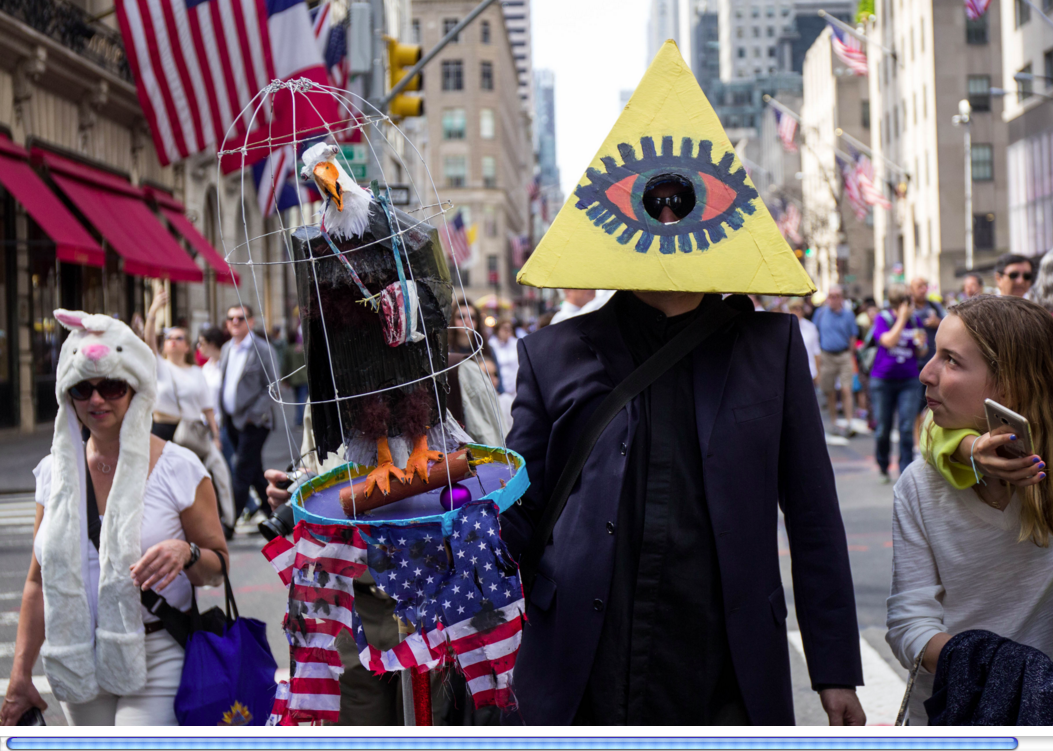 Illuminati Man and Caged Eagle