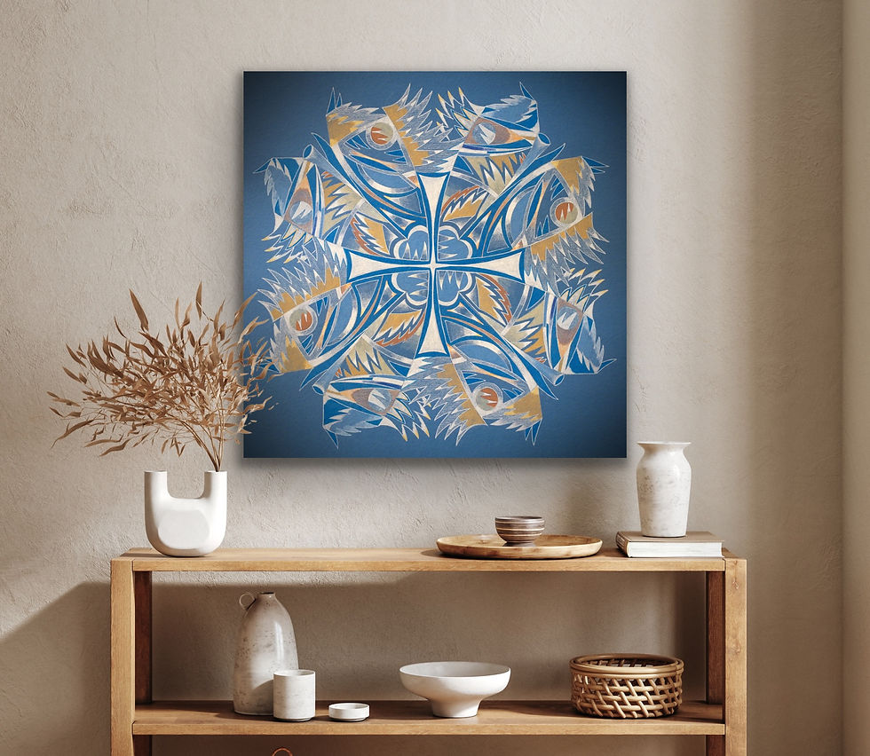 Thumbnail: Art by Zensi - Featherdance - Canvas, Aluminium of HD Metal afbeelding van Featherdance van Art by Zensi
