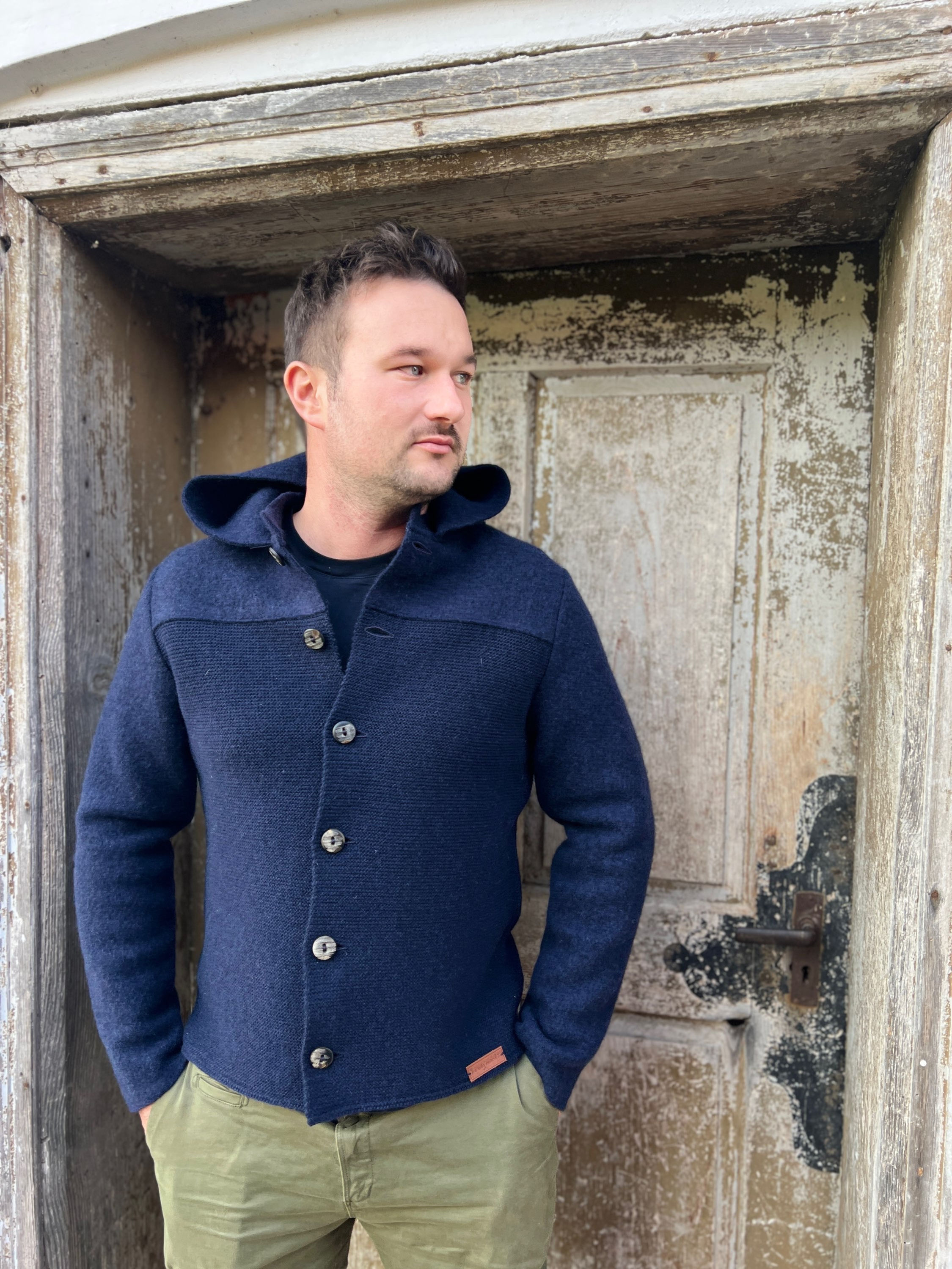 Herren - Kapuzenjacke - blau