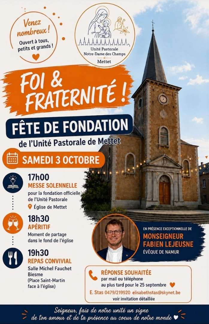 Fête de Fondation de l'Unité Pastorale Notre-Dame des Champs - Mettet