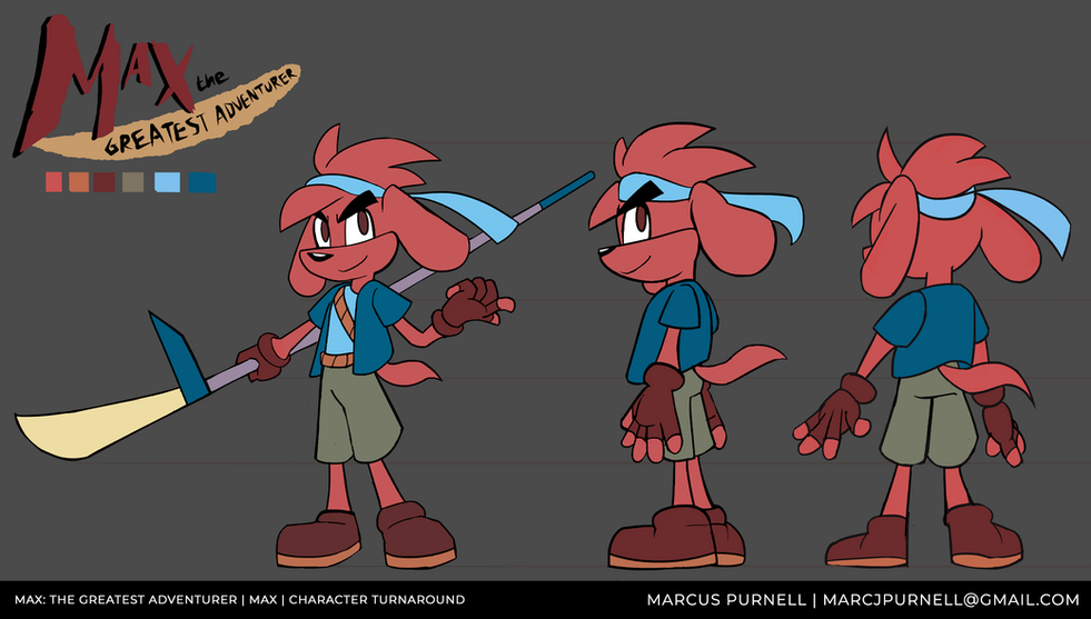 MarcusPurnell_MaxtheGreatestAdventuerer_CharacterTurnaroundMax.png