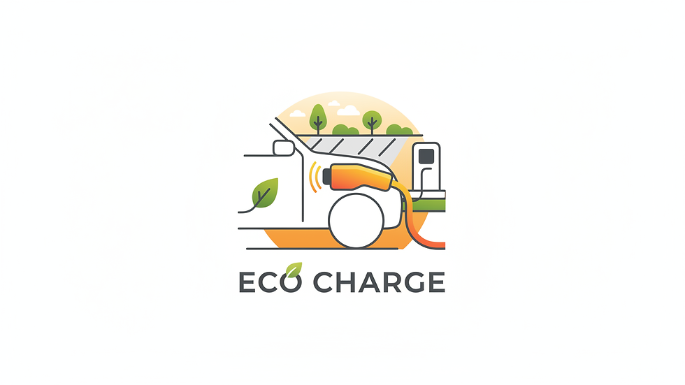 Close-up view of a Level 2 electric vehicle charger plugged into a car in a commercial parking lot