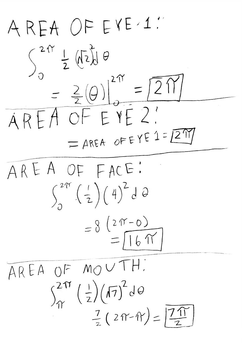 2D Face Math Page 1