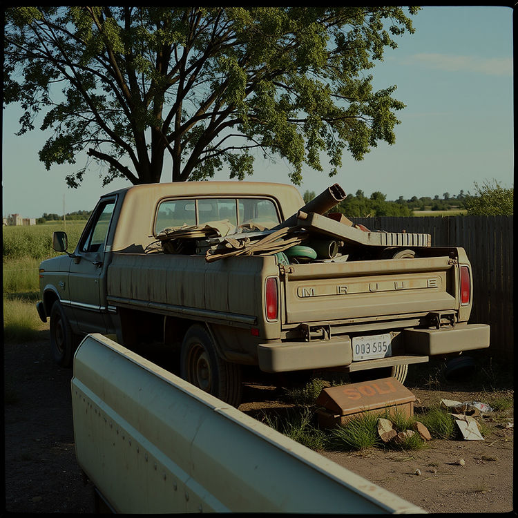 An older truck with junk in the back from the side_edited.jpg
