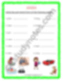 past tense worksheet for class 3