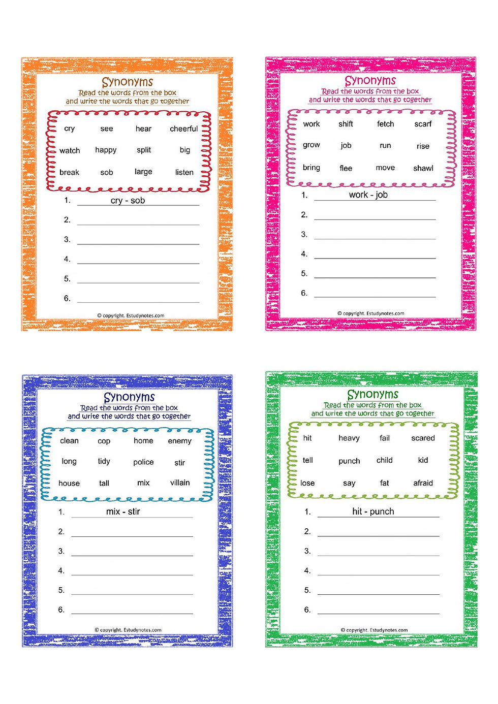 synonyms worksheet for class 2, synonyms for class 2 worksheet, class 2 english grammar worksheet pdf