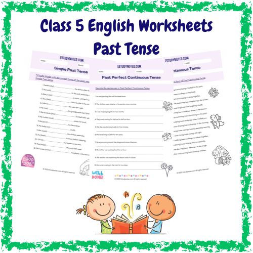 simple past worksheet for class 5