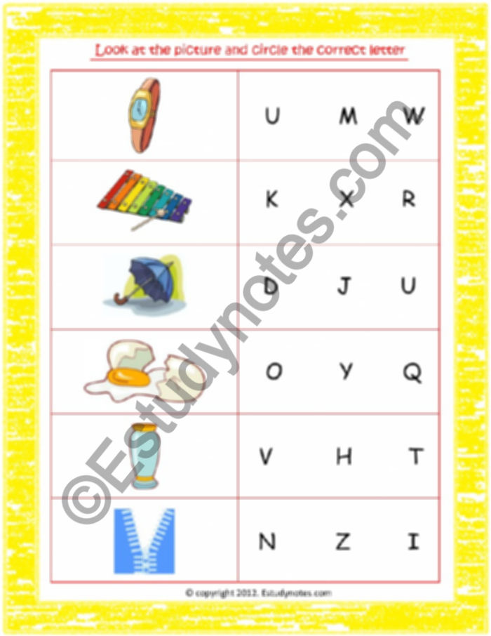 Thumbnail: English worksheet for LKG
