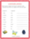 vocabulary worksheets for class 2