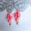 Thumbnail: Pink Flowers Polymer Clay Dangle Earrings For Women | Nature Inspired Jewelry