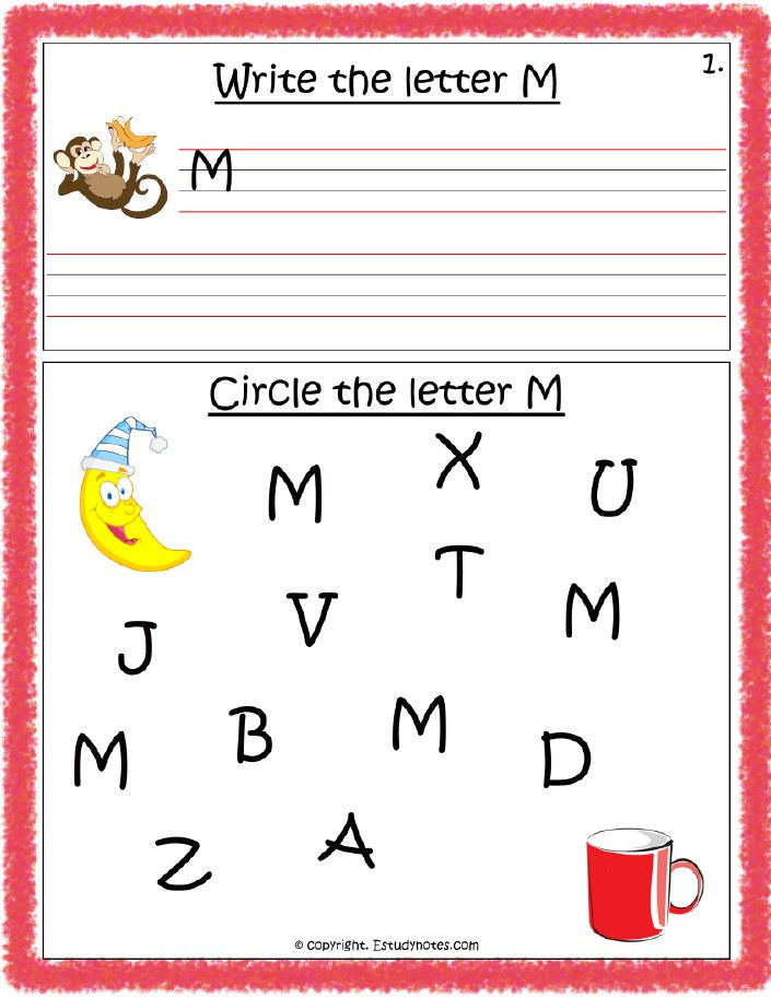 Thumbnail: English Test Paper For Alphabet M and N Nursery and Kindergarten