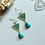 Thumbnail: Turquoise bead earrings