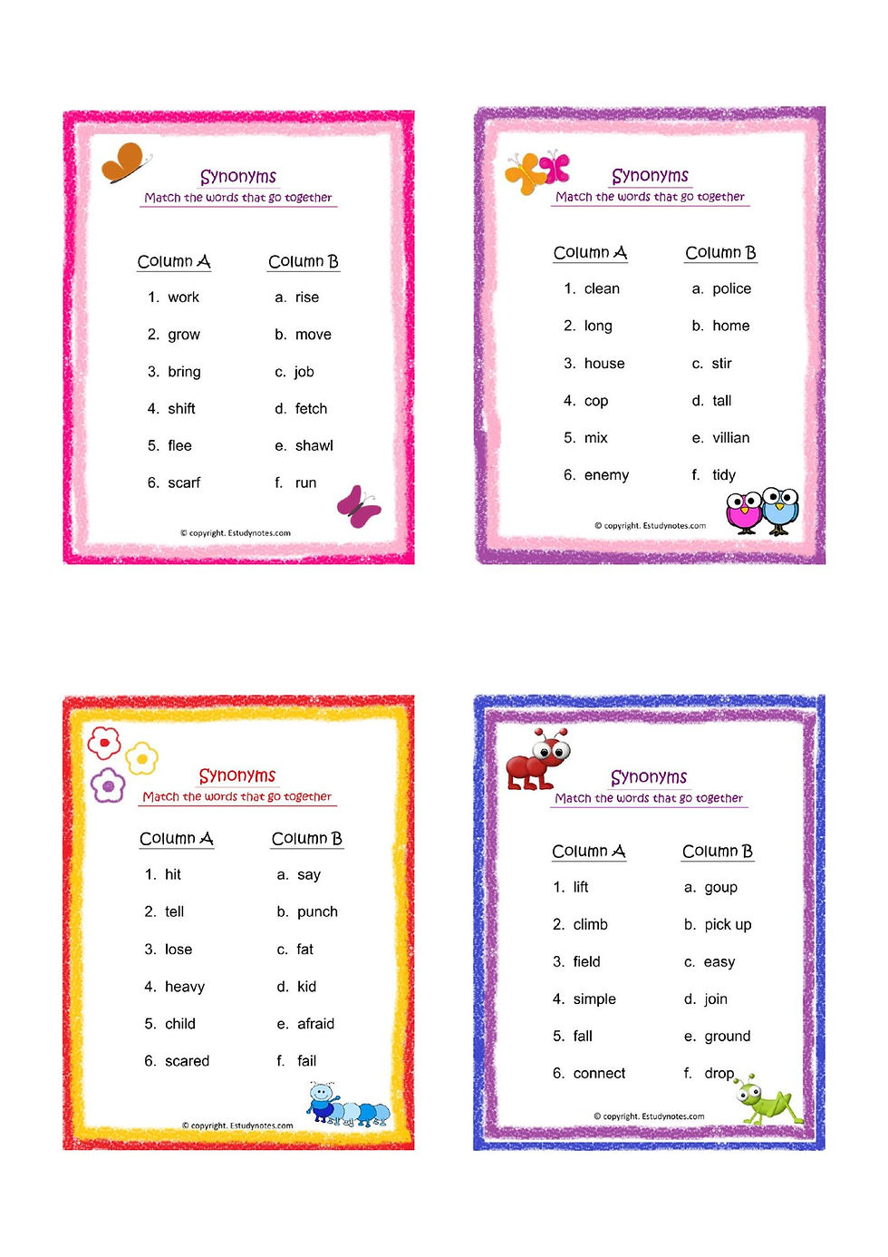 Thumbnail: 2 class worksheet english