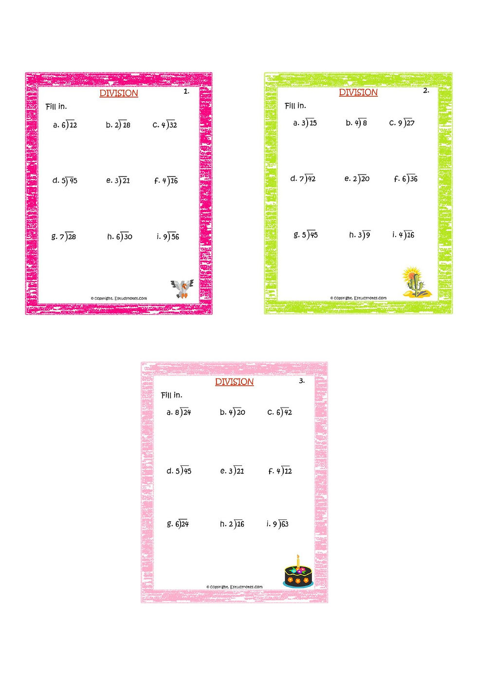 Thumbnail: Grade 2 Maths Division Worksheets