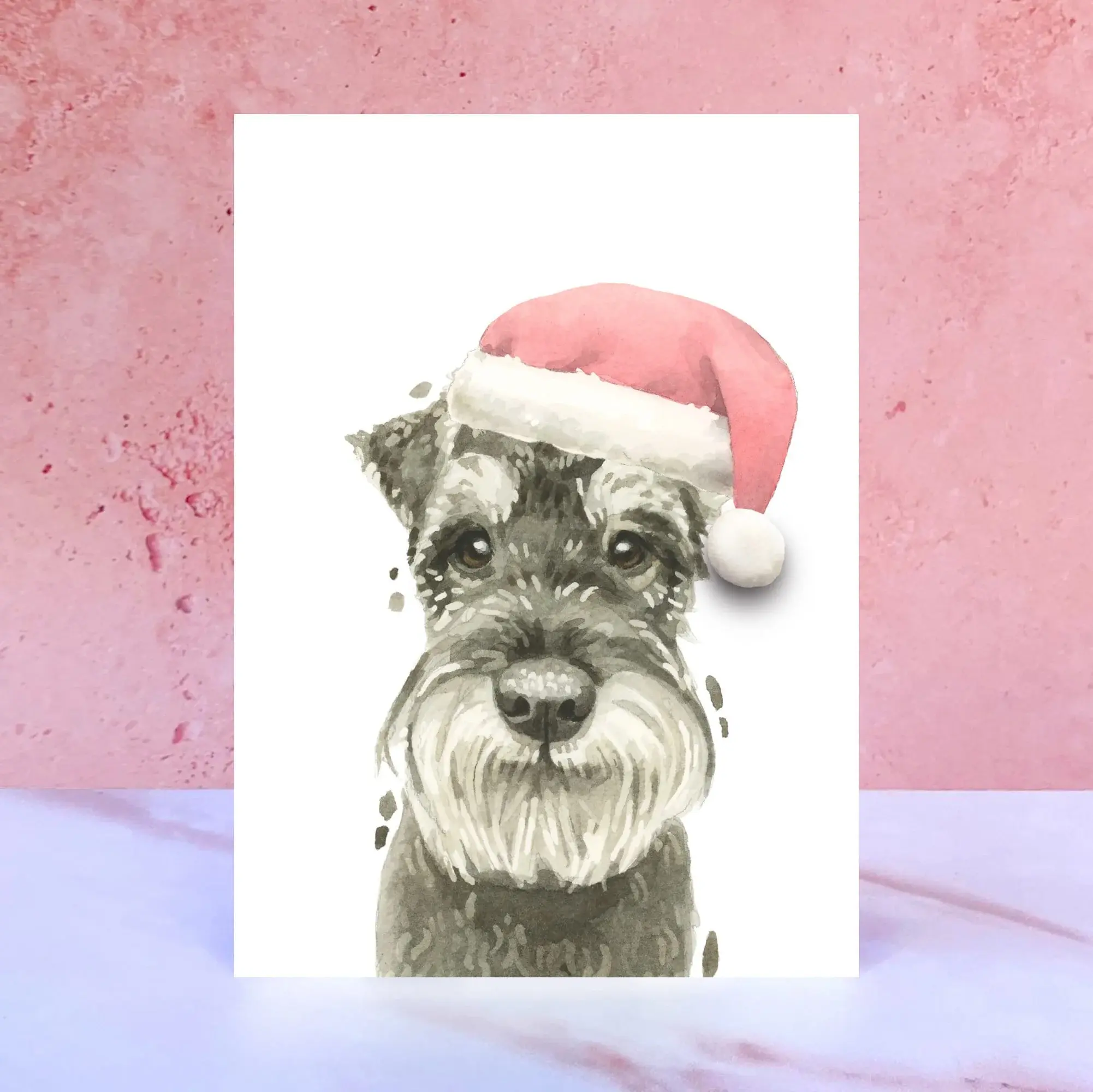 Schnauzer Christmas Card