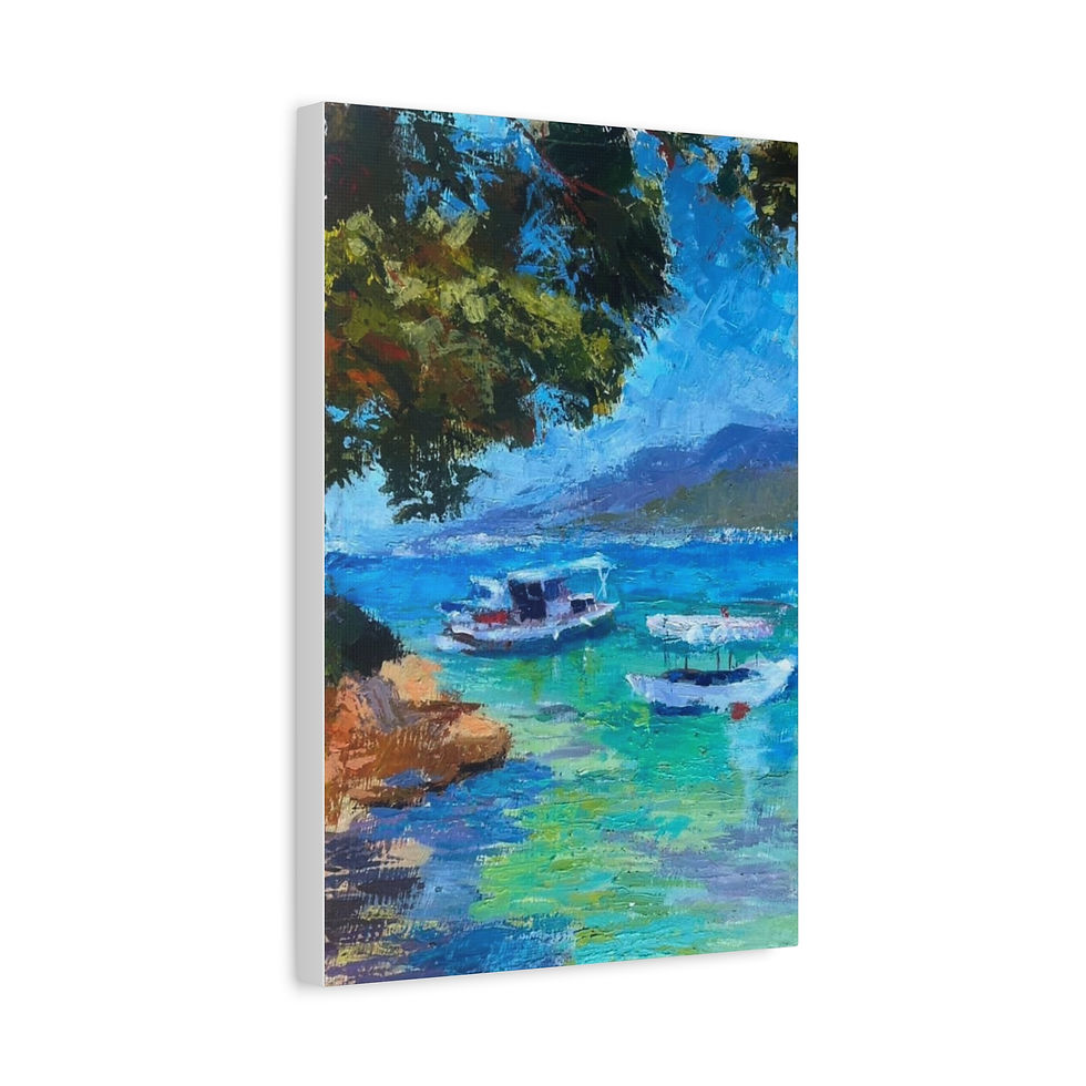 Thumbnail: Breeze on emerald wave by Noha Ezzat.  Print on Matte Canvas, Stretched, 1.25"