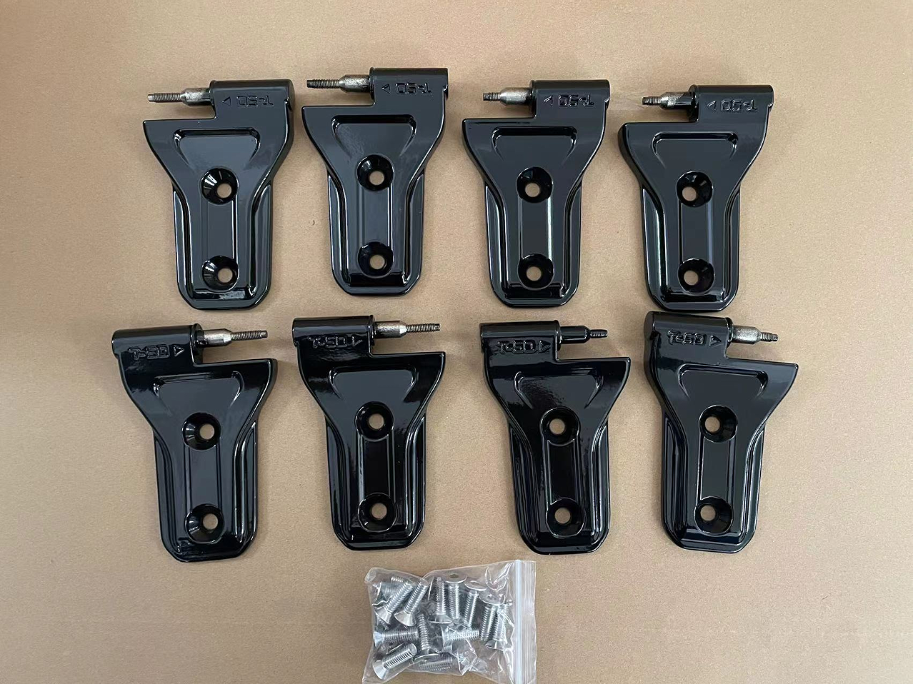 Door Hinge Set; Left and Right (18-23 Jeep Wrangler JL 4 Door),Alum
