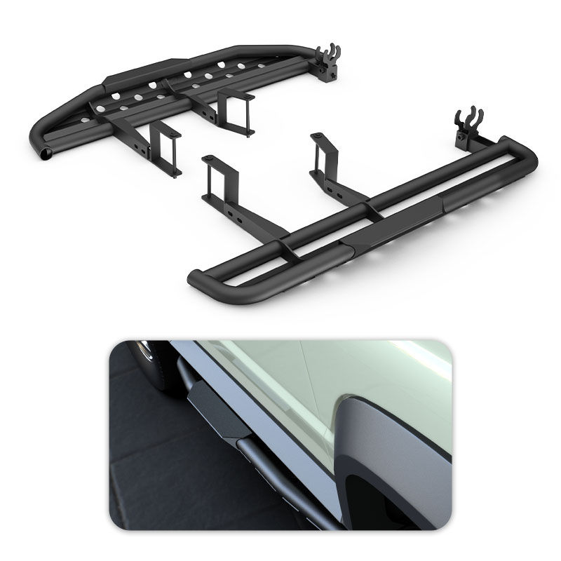 Manganese Steel Off-Road Black Side Step Running Boards for Jimny JB74 2 door