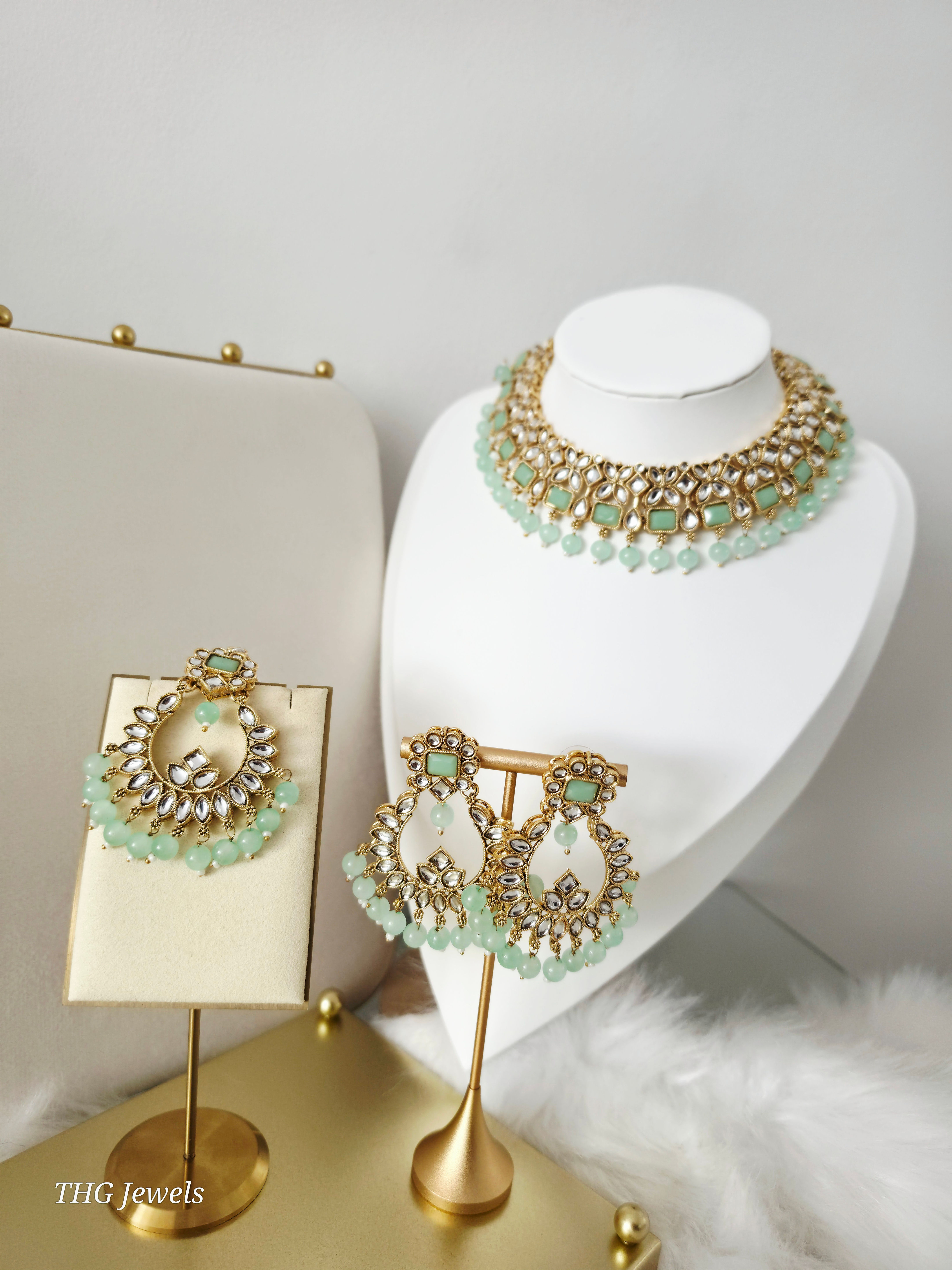 Mint groen kleurige set