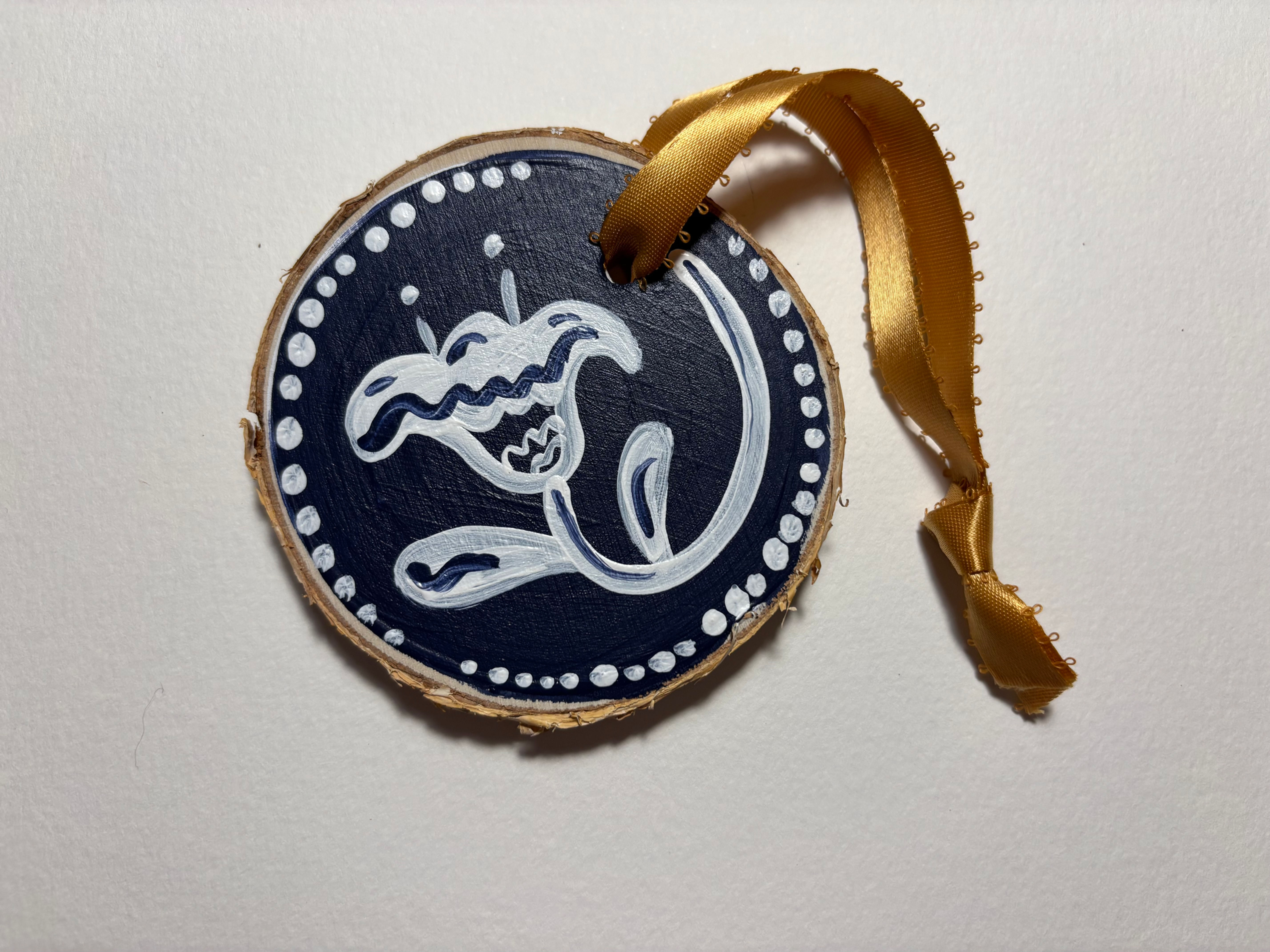 Delft Blue Tulip - Hand Painted Ornament