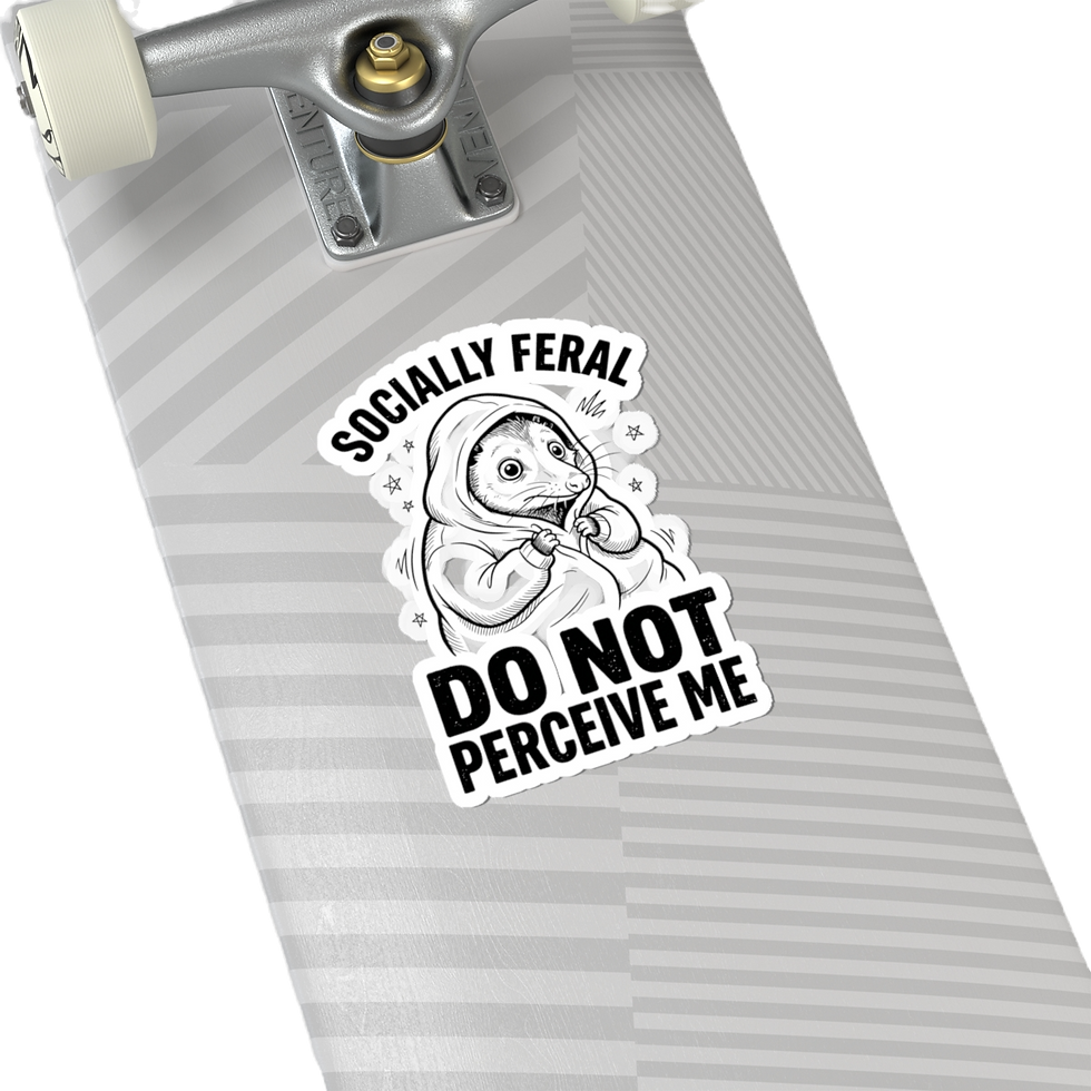 Thumbnail: Socially Feral Opossum Sticker