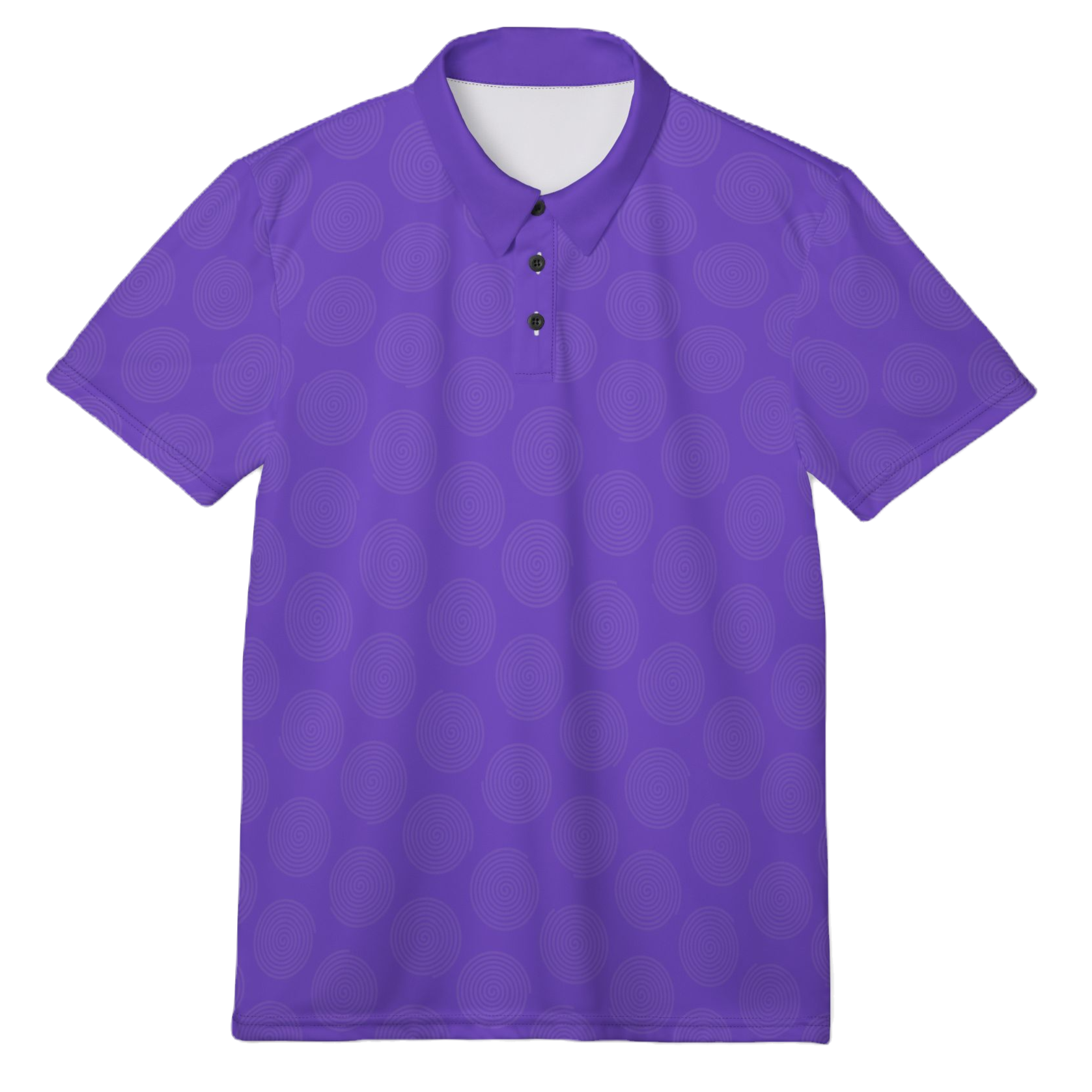 Purple Pattern Casual Golf Polo Shirt