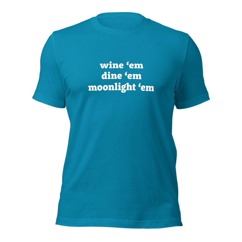 Thumbnail: Moonlight 'em Unisex T-Shirt (White Print)