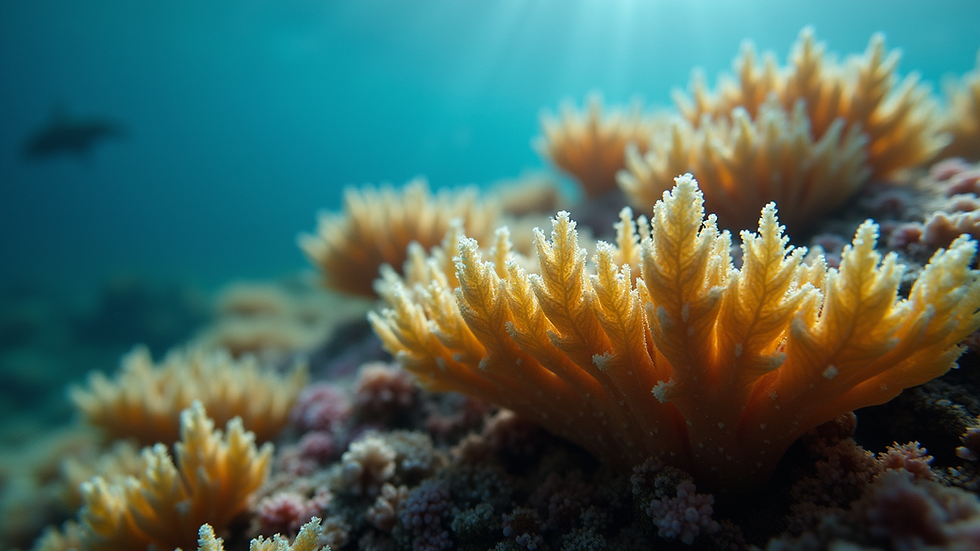 Close-up view of an oyster reef thriving underwater