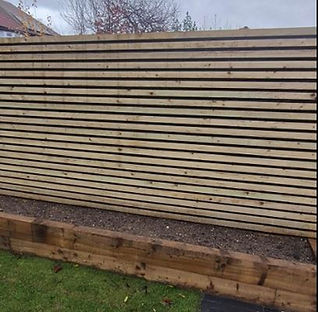 Fence with planter installed