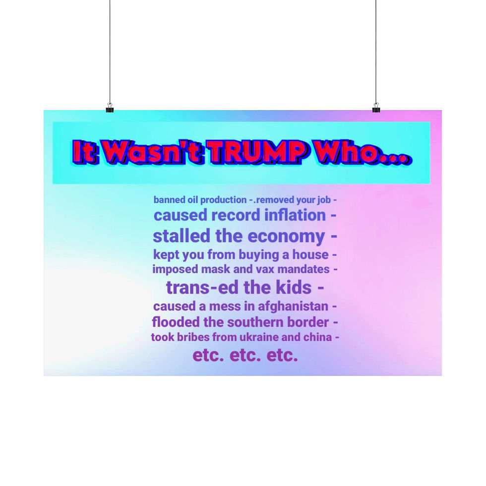 It Wasn't TRUMP Who... Matte Horizontal Posters