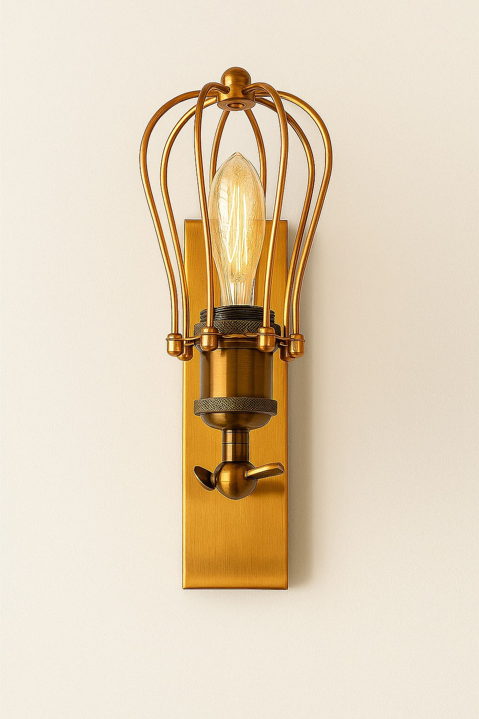 Gold Balloon Cage Hand-crafted Wall Light