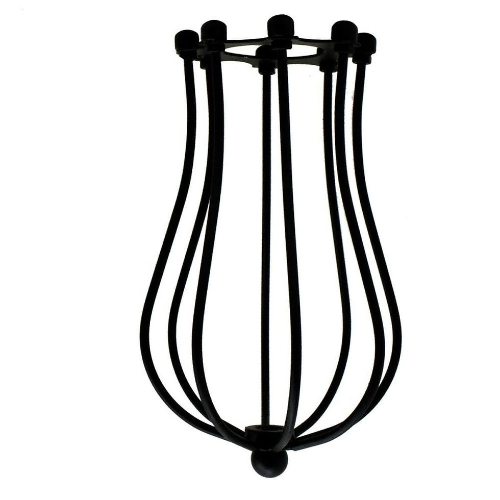 Black 2 Cage Multi Drop Pendant Light Hand-crafted