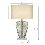 Thumbnail: Mercury Glass Table Lamp with Faux Silk shade