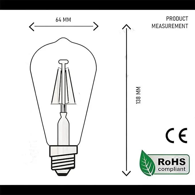 Thumbnail: Vintage 4W LED filament Squirrel cage dimmable bulb