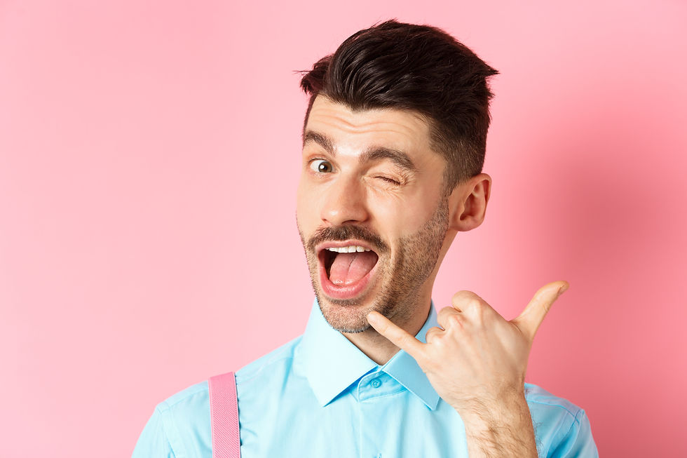 Men, don't do the face gimmics thingy...