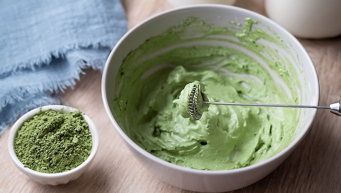 Pair with Green Tea and Wasabi Ice Cream with Kefir