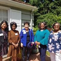 Immaculate Ferreria, endorsed candidate for State Senate (D-31), Paola Maranan, Executive Director, Children's Alliance, State Representative Cindy Ryu (D-32), attendee, Debra Entenman, endorsed candidate for State Representative (D-47)