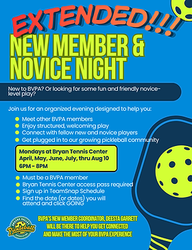 BVPA New Member and Novice Night Flyer (details in text below)
