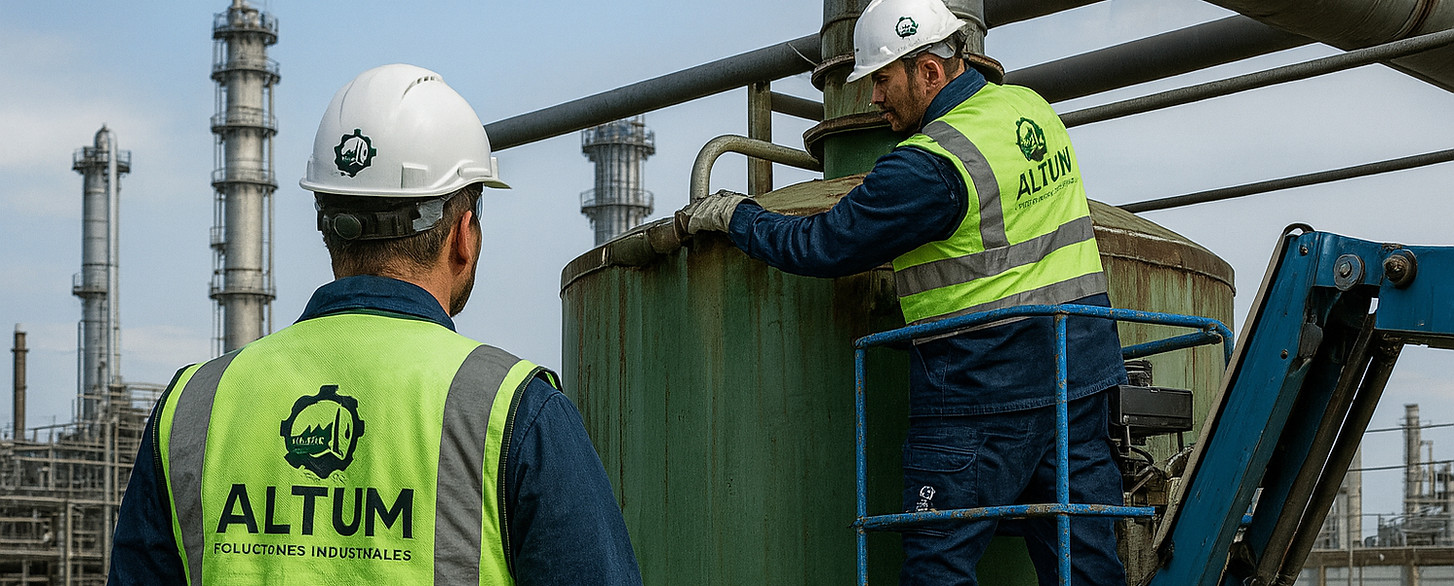 Trabajadores con logo ALTUM