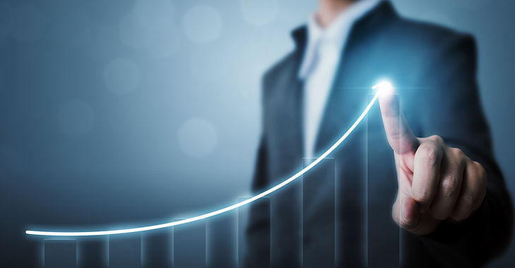 businessman growth projection