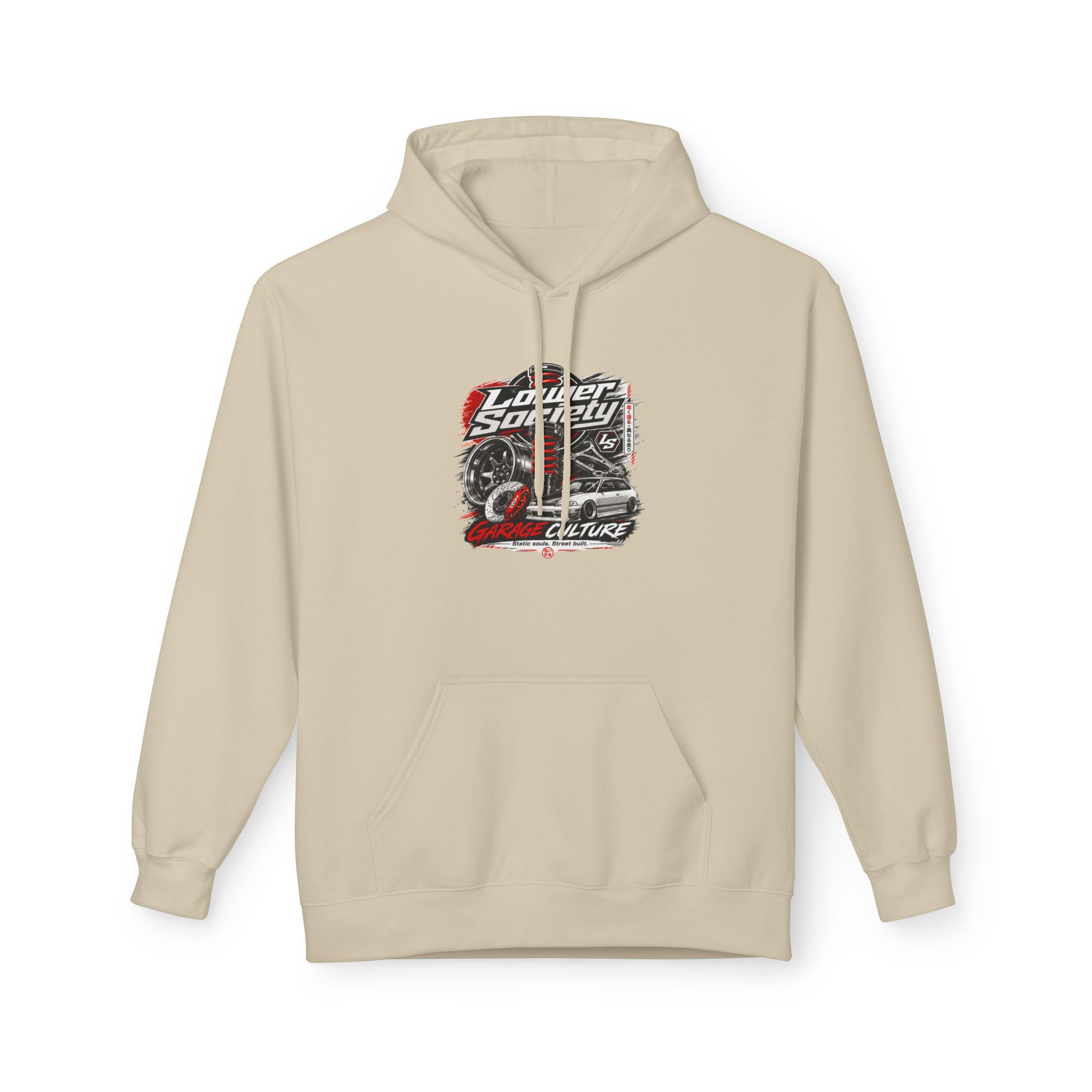 Lower Society Garage Culture Graphic Hoodie — Honda Civic Hatchback
