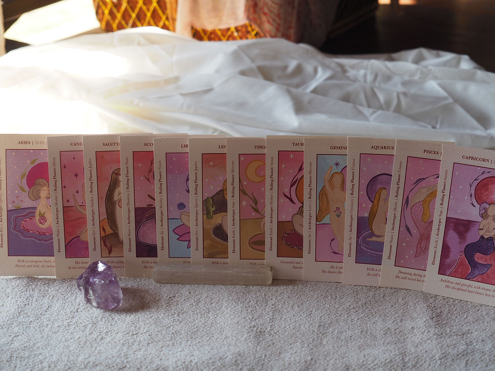 Thumbnail: 12- card Zodiac Sign and Horoscope Set