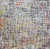 Abstract encaustic painting by Canadian artist Anastessia Bettas. 